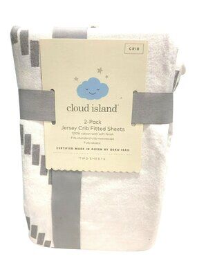 Cloud Island 2-Pack Jersey Crib Fitted Sheets 100% Cotton Fully Elastic New